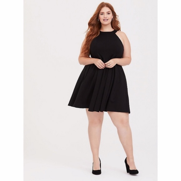 torrid Dresses & Skirts - Torrid High Neck Fluted Premium Ponte Dress